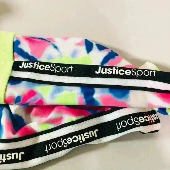 Justice Girl Bundle Tye Dye Black Leggings Blue Strong Tank Top size Large 12-14 - Picture 10 of 13